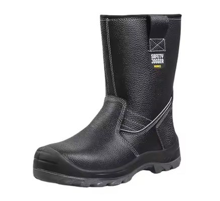 Купить OEM High Top Genuine Leather Work Shoes Steel Plate Safety Boots Genuine Leather Security Work Boots Pu Injection Sole online manufacture