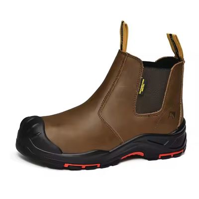 Купить OEM Brown Genuine Leather Work Shoes Insulation Safety Shoes Kevlar Safety Boots Security Work Booots Pu+rubber Sole online manufacture