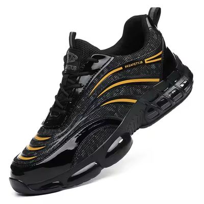 Купить Black Superfine Steel Wire Fabric Work Shoes TPU Safety Shoes Kevlar Anti-stab EVA Sole Work Shoes Comfortable Safety Shoes online manufacture