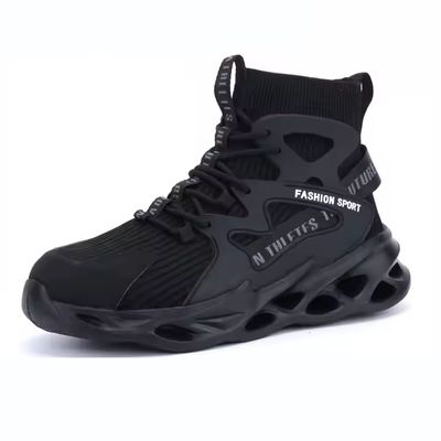 Купить OEM Black TPU+Flying Knit Safety Boots Security Work Boots Steel Toe Kevlar Safety Shoes EVA Sole Work Shoes online manufacture